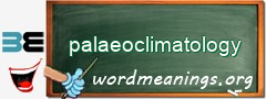 WordMeaning blackboard for palaeoclimatology